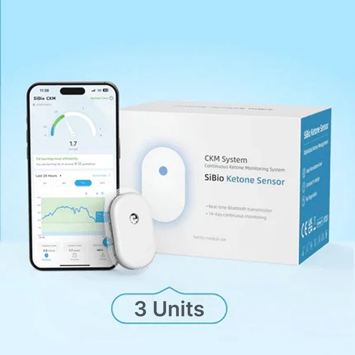 Available Until Sold Out] SiBio KS1 Continuous Ketone Monitoring Syst